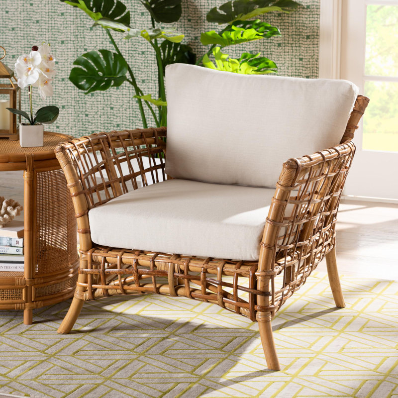 Ajwan 33.8 Wide Rattan Armchair